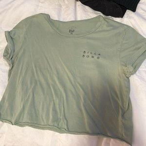 bills bong crop top sage green